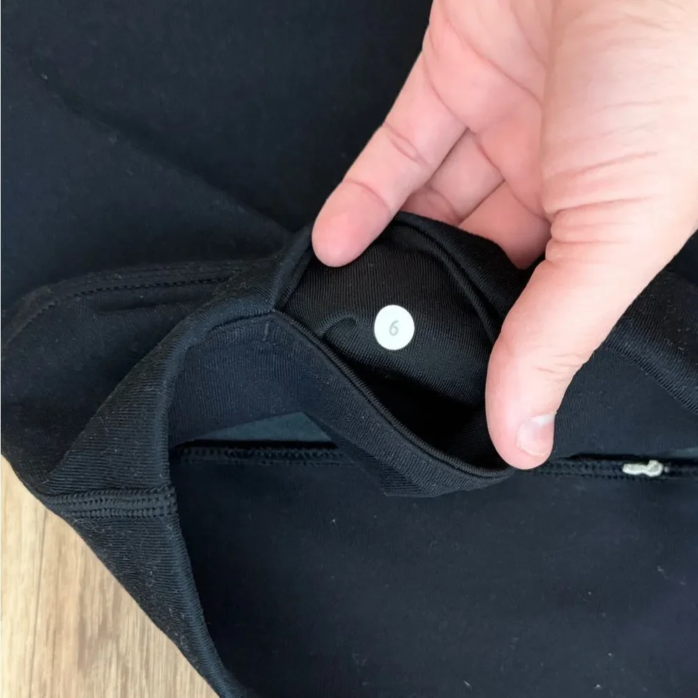 Lululemon Wunder Under Leggings Black Grey Houndstooth Ombre Yoga Pants Size 6